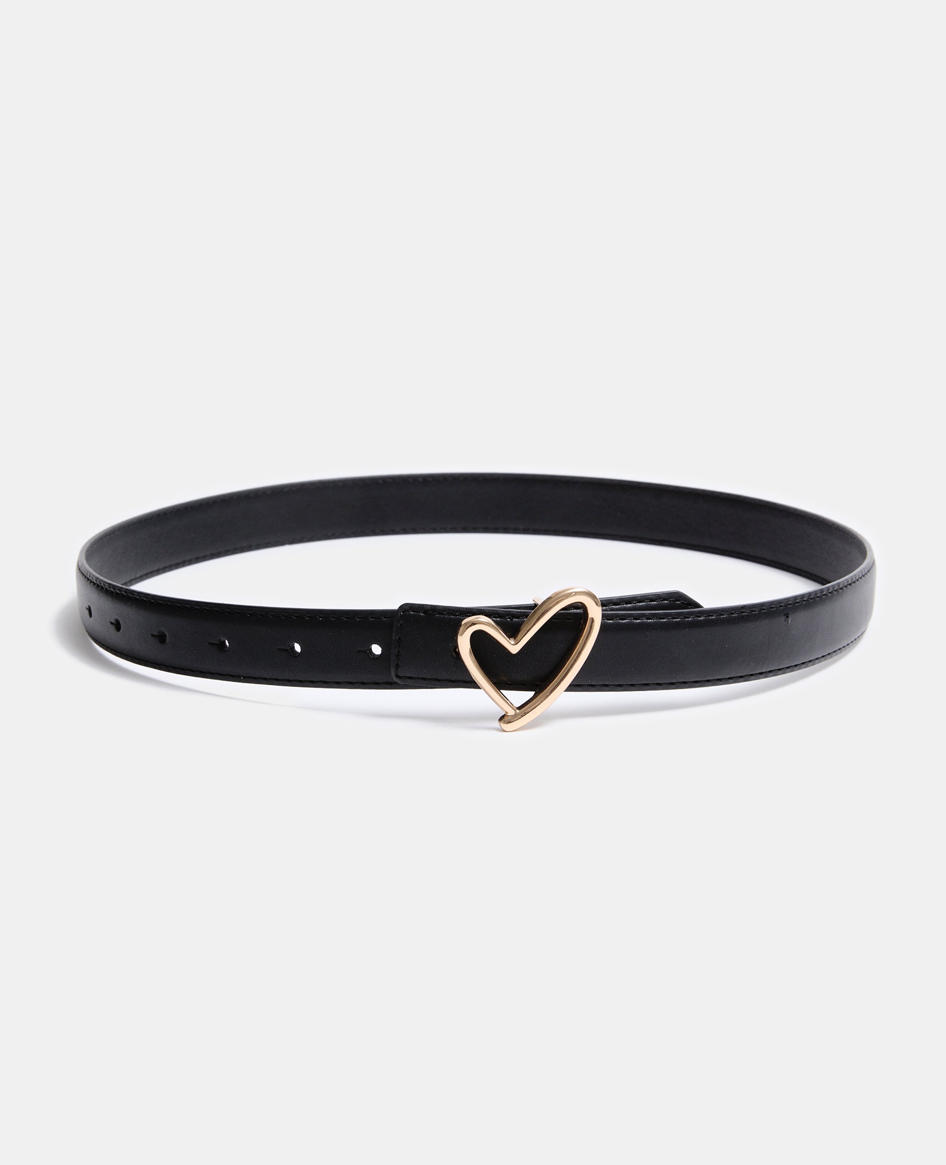 Ceinture simili avec boucle cœur