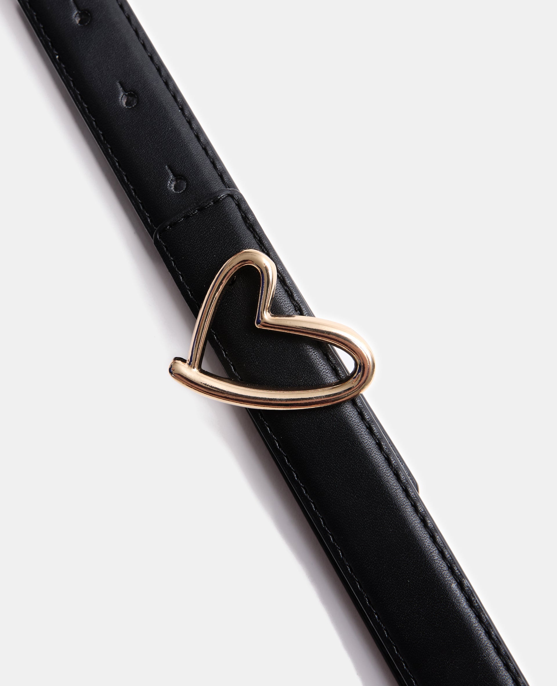 Ceinture simili avec boucle cœur