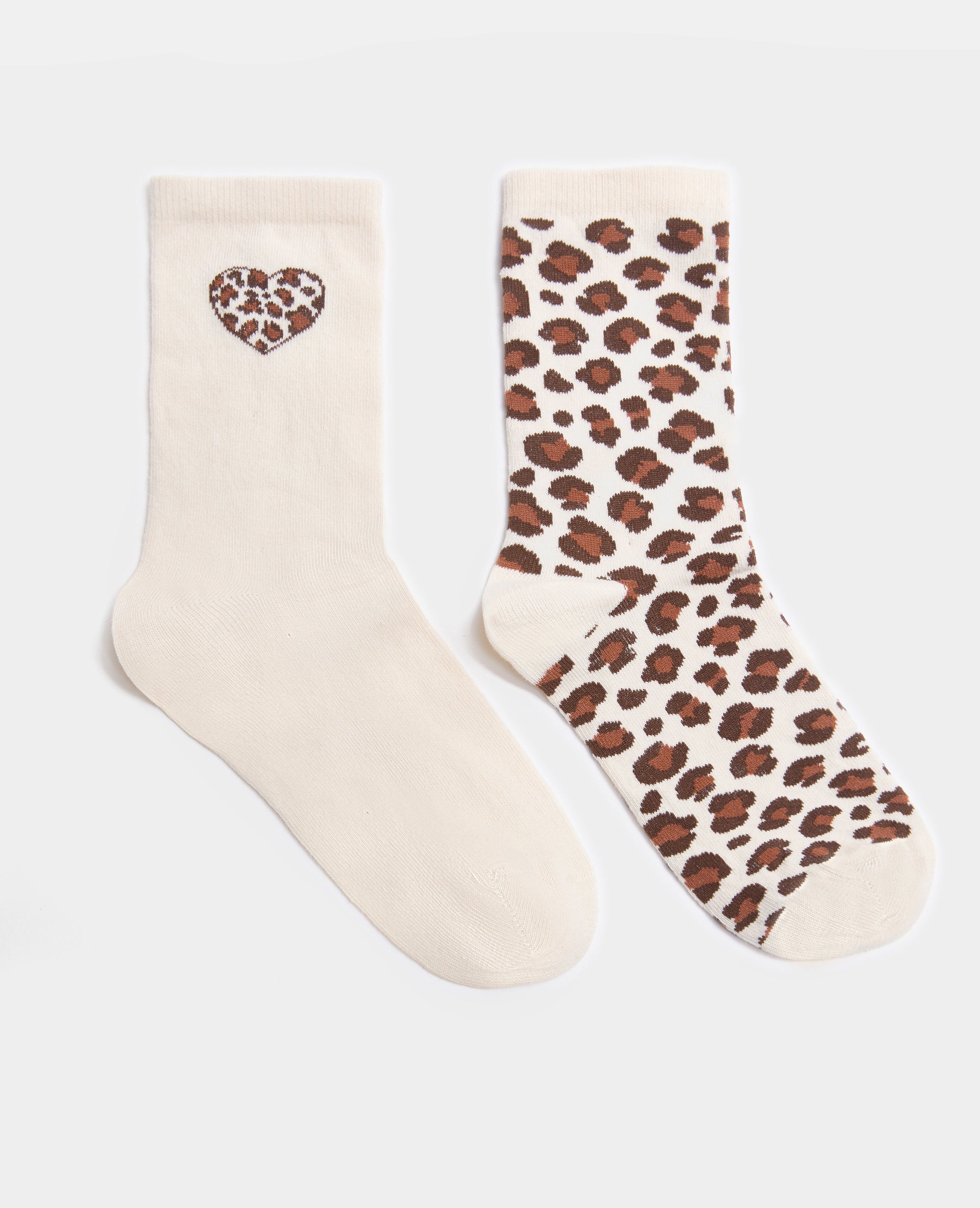 Lot de 2 paires de chaussettes léopard